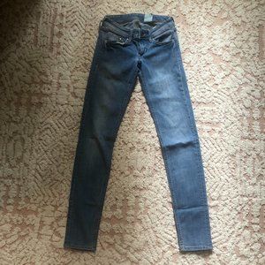 H&M Super Skinny Super Low Waist Light Wash Jeans